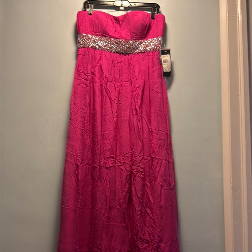 Boutique 9 Pink Sequin Embellished Gown